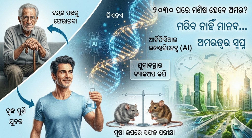 ୨୦୩୦ ପରେ ମଣିଷ ଅମର ହେବେ କି? ବୟସ ପଛକୁ ଫେରାଇବା ଗବେଷଣା
