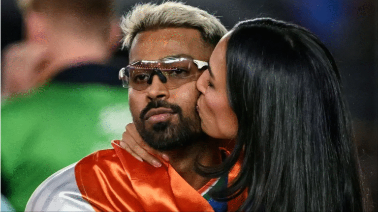 Hardik Pandya with girlfriend Mahieka Sharma after T20 World Cup 2026 victory